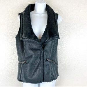 Maurices Faux Suede Fleece Lined Vest Size M